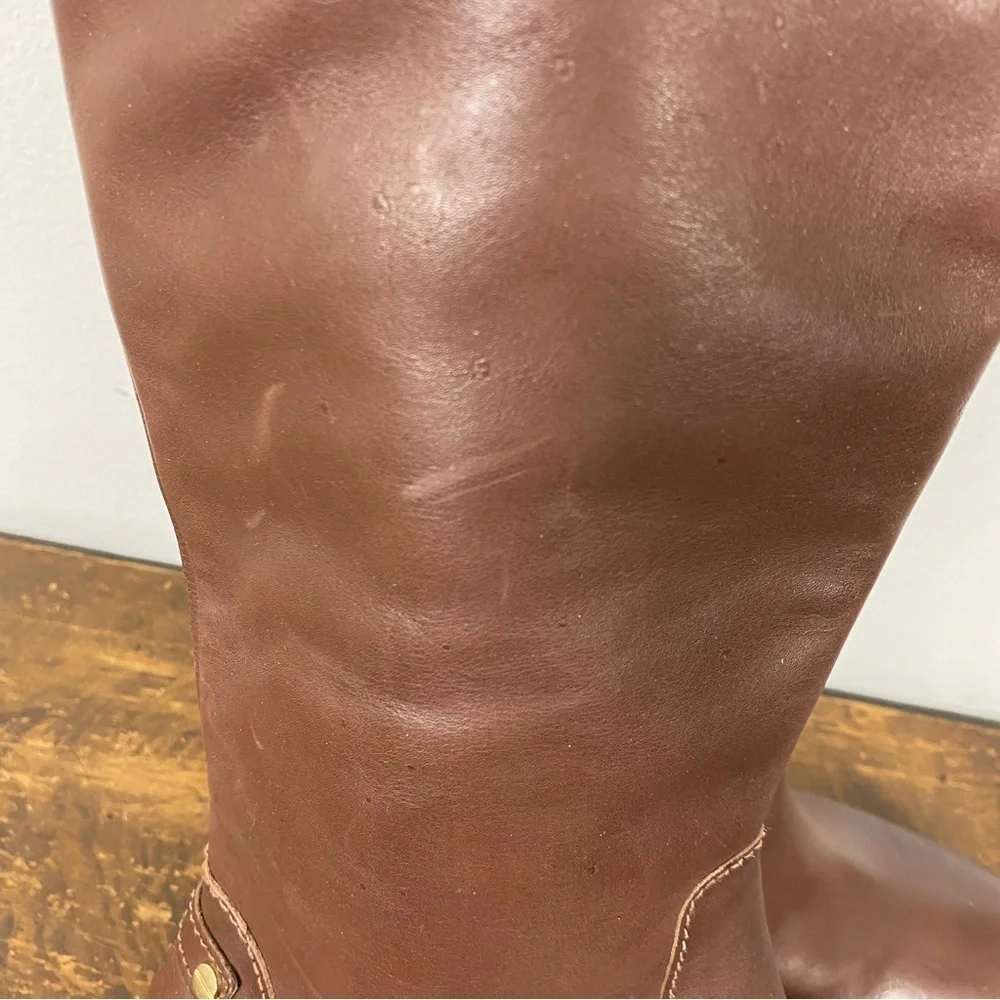 Talbots genuine leather high knee boots Sz 8.5